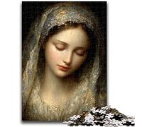 Puzzles 1000 pièces pour Adultes et Adolescents, Art de la Vierge Marie, Divertissement en Famille avec Affiche et fiche de Questions-réponses pour Les 14 Ans et Plus, 26x38cm