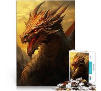 Puzzles 1000 pièces pour Adultes et Adolescents Art des Dragons Fait de Papier,pour Les 14 Ans et Plus Difficile à réaliser mais Amusant et Humoristique Convient pour la décoration de Bureau。