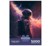 Puzzles 1000 Pièces pour Adultes Et Adolescents Astronaut Space Walk Puzzles Anti-Stress, Décoration Intérieure, Cadeaux Uniques d'anniversaire Et De Noël 38x26cm/1000pcs