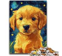Puzzles 1000 pièces pour Adultes et Adolescents, bébé Golden Retriever, à partir de 14 Ans Difficile à réaliser, mais Amusant et Humoristique Superbes Cadeaux et Jouets 50x75cm