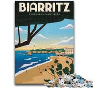Puzzles 1000 pièces pour Adultes et Adolescents Biarritz Jouets éducatifs Jeux Anti-Stress Collection Artistes, Beaux-Arts (Taille 38x26cm)