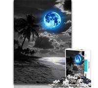 Puzzles 1000 pièces pour Adultes et Adolescents Blue Moon Jeu Stimulant idéal comme Cadeau pour Toute la Famille 38x26cm