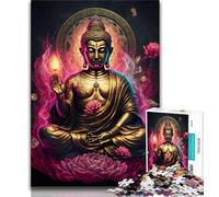 Puzzles 1000 pièces pour Adultes et Adolescents Bouddha 1000 pièces pour Adultes Anti-Stress Staycation Kill Time Wishlist avec Père Noël 38x26cm