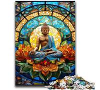 Puzzles 1000 pièces pour Adultes et Adolescents Bouddha coloré 1000 pièces pour Adultes, Anti-Stress Staycation Kill Time Wishlist avec Père Noël (26x38cm)