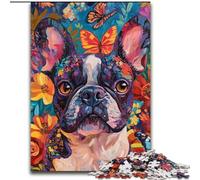 Puzzles 1000 pièces pour Adultes et Adolescents, Bouledogue français, Graffiti, Jouets Anti-Stress, Cadeaux d'anniversaire Uniques pour Les 14 Ans et Plus (Taille 26x38cm)