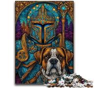 Puzzles 1000 pièces pour Adultes et Adolescents, Boxer et Chevalier, Divertissement en Famille avec Affiche et fiche de Questions-réponses pour Les 14 Ans et Plus, 50x75cm