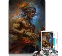 Puzzles 1000 pièces pour Adultes et Adolescents Chaman amérindien Puzzles pour Adultes Jeu Stimulant idéal comme Cadeau pour Toute la Famille 38x26cm