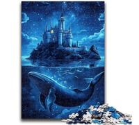 Puzzles 1000 pièces pour Adultes et Adolescents Château de Baleines Convient aux 14 Ans et Plus Jeux familiaux Offrez des Cadeaux pour Toute la Famille 38x26cm