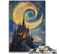 Puzzles 1000 pièces pour Adultes et Adolescents Château sous Les étoiles pour Les 14 Ans et Plus Cadeaux intéressants pour la réduction du Stress pour Les Amis et la Famille 50x75cm