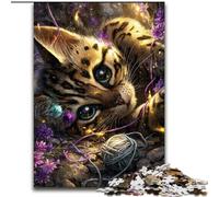 Puzzles 1000 pièces pour Adultes et Adolescents, Chaton Diable, Jouets éducatifs, Anti-Stress, décoration d'intérieur Unique et Cadeaux 50x75cm