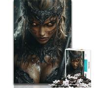 Puzzles 1000 pièces pour Adultes et Adolescents, Chevalier féminin, Jouets de décoration pour la Maison, Anti-Stress (Taille 38x26cm)