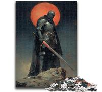 Puzzles 1000 pièces pour Adultes et Adolescents Chevalier Solitaire 1000 pièces pour Adultes, Anti-Stress, défi Difficile, Cadeaux du Père Noël Secret (50x75cm)