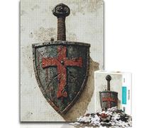 Puzzles 1000 pièces pour Adultes et Adolescents Chevaliers médiévaux 1000 pièces pour Adultes, Cadeaux Secret Santa pour Les 14 Ans et Plus (Taille 75x50cm)