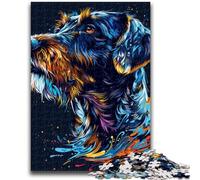Puzzles 1000 pièces pour Adultes et Adolescents, Chien Braque Allemand à Poil Dur, Art pour Les 14 Ans et Plus Difficile à réaliser, mais Amusant et Humoristique Superbes Cadeaux et Jouets 38x26cm