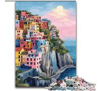 Puzzles 1000 pièces pour Adultes et Adolescents Cinque Terre Relax Games Jeu éducatif pour Anniversaire, Noël et Plus de 14 Ans (Taille 26x38cm)