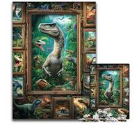 Puzzles 1000 pièces pour Adultes et Adolescents, Collage de Dinosaures, Puzzles en Bois Difficiles et stimulants, Superbes Cadeaux et Jouets pour Les 14 Ans, 50x75cm