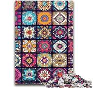 Puzzles 1000 pièces pour Adultes et Adolescents Collage de Fleurs Mandalas pour Les 14 Ans et Plus Cadeaux intéressants pour la réduction du Stress pour Les Amis et la Famille 26x38cm