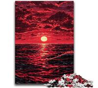 Puzzles 1000 pièces pour Adultes et Adolescents, Coucher de Soleil en mer, Jeux éducatifs, décoration d'intérieur, Cadeau d'anniversaire, Cadeaux pour Les 14 Ans et Plus, 26x38cm