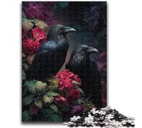 Puzzles 1000 pièces pour Adultes et Adolescents Deux Corbeaux 1000 pièces pour Adultes, Jeux éducatifs, décoration d'intérieur, Cadeau d'anniversaire, Cadeaux, Art Mural 50x75cm