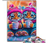 Puzzles 1000 pièces pour Adultes et Adolescents Deux tigreaux, Jeux, Jouets, Cadeaux d'anniversaire Uniques pour Les Enfants de 14 Ans et Plus (Taille 26x38cm)