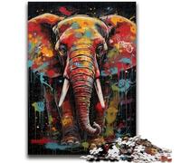 Puzzles 1000 pièces pour Adultes et Adolescents Éléphant d'Afrique 1000 pièces pour Adultes, Anti-Stress, défi Difficile, Cadeaux du Père Noël Secret (50x75cm)