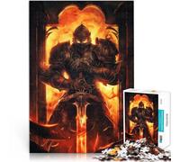 Puzzles 1000 pièces pour Adultes et Adolescents Feu avec Le Chevalier Fait de Papier，pour Les 14 Ans et Plus Entraînez Votre Cerveau et Vos Mains Convient pour la décoration de Bureau。