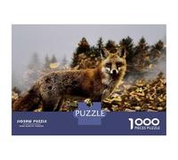 Puzzles 1000 Pièces pour Adultes Et Adolescents Fox in The Forest Puzzles Anti-Stress, Décoration Intérieure, Cadeaux Uniques d'anniversaire Et De Noël 38x26cm/1000pcs