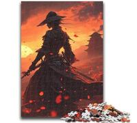 Puzzles 1000 pièces pour Adultes et Adolescents, Guerriers Ninjas Japonais, Jouets éducatifs, Jeux familiaux, Cadeaux d'anniversaire Uniques (75x50cm)