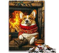 Puzzles 1000 pièces pour Adultes et Adolescents Happy Corgi pour Les 14 Ans et Plus Jouets Anti-Stress Cadeau d'anniversaire de Noël 50x75cm