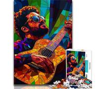 Puzzles 1000 pièces pour Adultes et Adolescents, Jeu de Guitare, Jeux éducatifs pour la Famille, décoration d'intérieur, Cadeau (Taille 75x50cm)