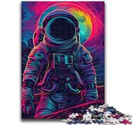 Puzzles 1000 pièces pour Adultes et Adolescents Jeu éducatif Familial sur Le thème des astronautes colorés pour Toute la Famille (14 Ans et Plus) 50x75cm