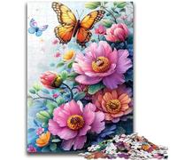 Puzzles 1000 pièces pour Adultes et Adolescents Jeu éducatif Familial sur Le thème des Fleurs et des Papillons pour Toute la Famille (14 Ans et Plus) 50x75cm