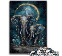 Puzzles 1000 pièces pour Adultes et Adolescents, Jeux éducatifs, éléphant Magique, décoration de la Maison, Jeu éducatif pour Anniversaire et Noël, 50x75cm