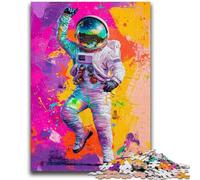 Puzzles 1000 pièces pour Adultes et Adolescents, Jeux éducatifs psychédéliques d'astronautes, décoration d'intérieur, Jeu éducatif pour Anniversaire et Noël, 26x38cm
