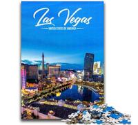 Puzzles 1000 pièces pour Adultes et Adolescents Las Vegas 1000 pièces pour Adultes, Anti-Stress Staycation Kill Time Wishlist avec Le Père Noël (26x38cm)