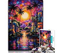 Puzzles 1000 pièces pour Adultes et Adolescents, Magnifiques paysages de plages, Jouets éducatifs pour Adolescents, Jeux familiaux, Cadeaux d'anniversaire et Cadeaux Uniques (Taille 75x50cm)