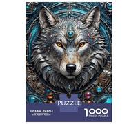 Puzzles 1000 Pièces pour Adultes Et Adolescents Mega Steampunk Wolf Puzzles Anti-Stress, Décoration Intérieure, Cadeaux Uniques d'anniversaire Et De Noël 38x26cm/1000pcs