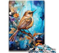 Puzzles 1000 pièces pour Adultes et Adolescents Moineau sur l'arbre pour Les 14 Ans et Plus Jeux Amusants Activités Amusantes à la Maison, Cadeaux d'anniversaire, Cadeaux de Voyage 38x26cm