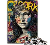 Puzzles 1000 pièces pour Adultes et Adolescents Mona Lisa est Un drôle de soulagement du Stress Défi Difficile avec Affiche et Feuille de Questions correspondantes 26x38cm