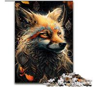 Puzzles 1000 pièces pour Adultes et Adolescents, Motif Animalier, Renard, Anti-Stress, Difficile, décoration d'intérieur (Taille 50x75cm)