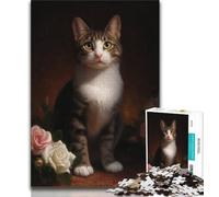 Puzzles 1000 pièces pour Adultes et Adolescents, Motif Chat Fantastique, Jeux en Famille, activités Amusantes à la Maison, Cadeau d'anniversaire, Cadeau de Voyage (38x26cm)