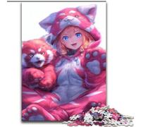 Puzzles 1000 pièces pour Adultes et Adolescents, Motif Panda Roux, Jouets Anti-Stress, Cadeaux d'anniversaire Uniques pour Les 14 Ans et Plus (Taille 26x38cm)