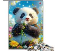 Puzzles 1000 pièces pour Adultes et Adolescents, Motif Pissenlit et Panda, Jeux éducatifs, décoration d'intérieur, idéal pour la décoration de Bureau (Taille 50x75cm)