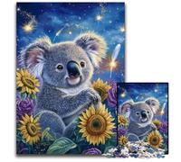 Puzzles 1000 pièces pour Adultes et Adolescents, Motif Tournesol et Koala, en Carton, idéal pour Les Anniversaires et Les fêtes 26x38cm