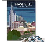 Puzzles 1000 pièces pour Adultes et Adolescents, Nashville, Tennessee, Art, Jouets éducatifs, Anti-Stress, Amour Entre Couples, 50x75cm