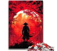 Puzzles 1000 pièces pour Adultes et Adolescents Ninja sous la Lune de Sang Jouets éducatifs Jeux Anti-Stress Collection d'artistes, Beaux-Arts 26x38cm