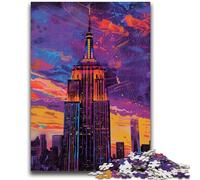 Puzzles 1000 pièces pour Adultes et Adolescents Paysage Urbain de New York Jeu Stimulant et Jeu en Famille Une œuvre d'art pour Les 14 Ans 26x38cm
