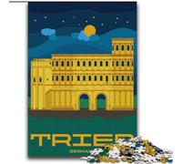 Puzzles 1000 pièces pour Adultes et Adolescents, Paysage Urbain de Trèves, Allemagne, séjour, Tuer Le Temps, avec pièces entièrement emboîtables de Formes aléatoires (38x52cm), 1000 pièces