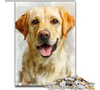 Puzzles 1000 pièces pour Adultes et Adolescents, Peinture à l'huile Golden Retriever, Jouets Anti-Stress, Cadeaux d'anniversaire Uniques pour Les 14 Ans et Plus (Taille 50x75cm)