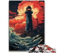 Puzzles 1000 pièces pour Adultes et Adolescents Phare Marin pour Les 14 Ans et Plus Jeux Amusants Activités Amusantes à la Maison, Cadeaux d'anniversaire, Cadeaux de Voyage 38x26cm